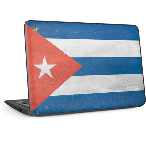 Cuban Flag Distressed HP Chromebook Skin
