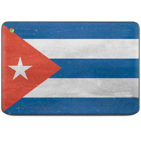 Cuban Flag Distressed HP Chromebook Skin