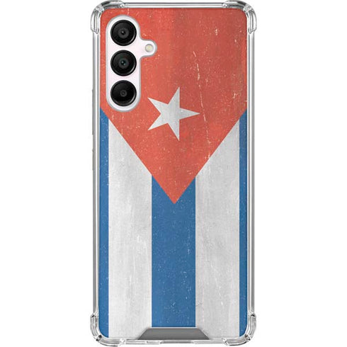 Cuban Flag Distressed Galaxy A16 5G Clear Case