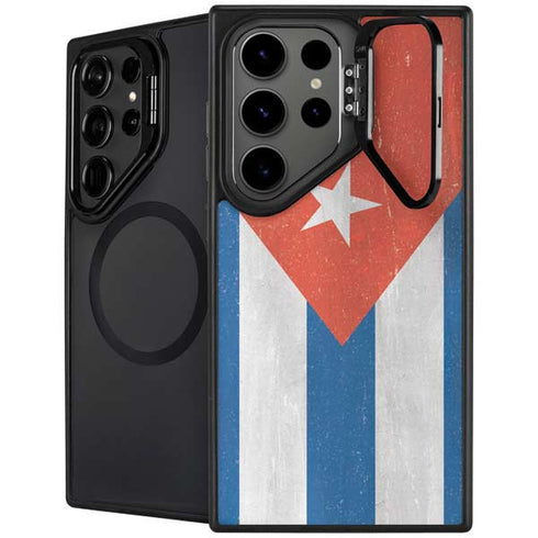 Cuban Flag Distressed Galaxy S25 Ultra Kickstand Case