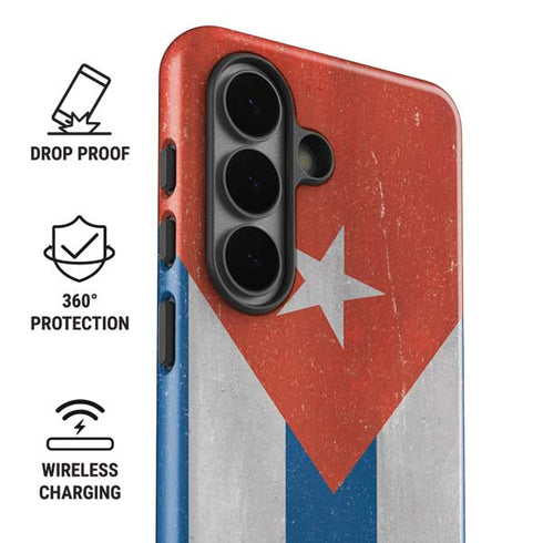 Cuban Flag Distressed Galaxy S26 Impact Case