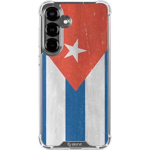 Cuban Flag Distressed Galaxy S26 Plus Clear Case