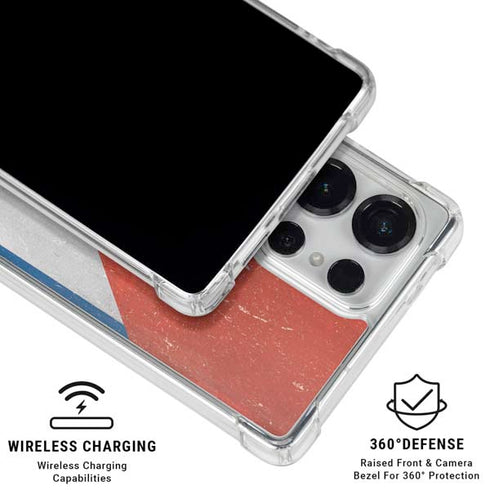 Cuban Flag Distressed Galaxy S26 Ultra Clear Case