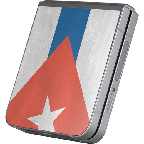 Cuban Flag Distressed Galaxy Z Flip6 Skin