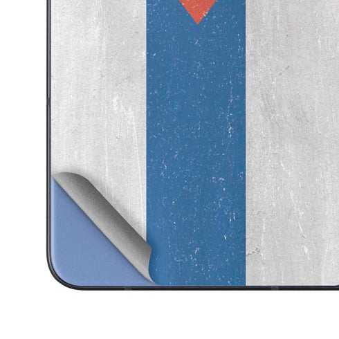 Cuban Flag Distressed Galaxy Z Fold5 5G Skin