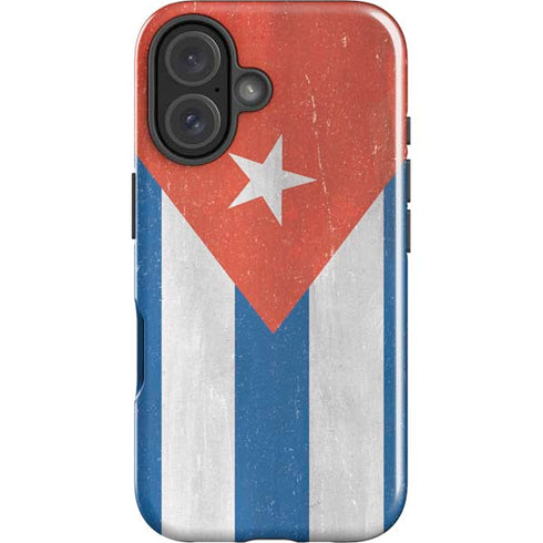 Cuban Flag Distressed iPhone 16 Impact Case