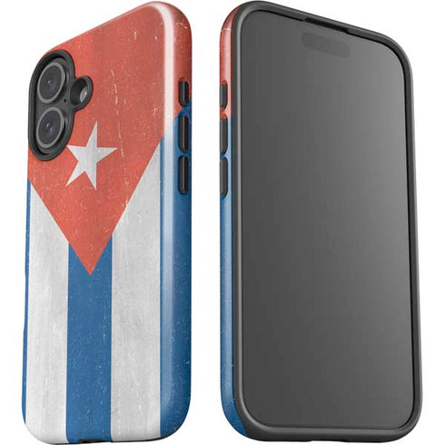 Cuban Flag Distressed iPhone 16 Impact Case