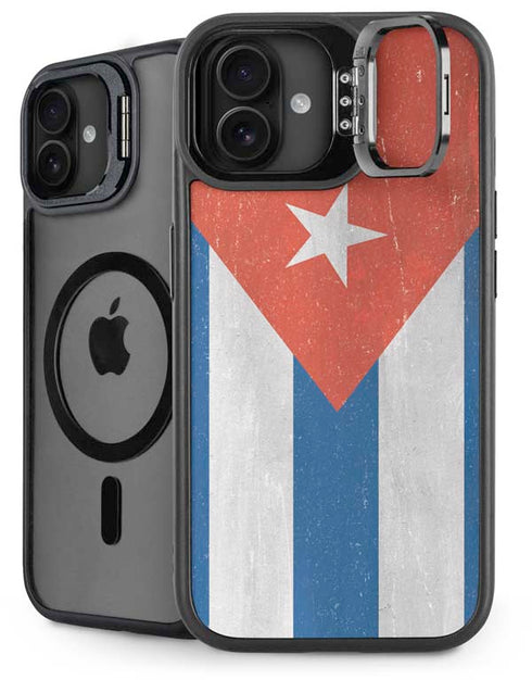 Cuban Flag Distressed iPhone 16 Kickstand Case