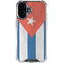 Cuban Flag Distressed iPhone 16 Plus Clear Case