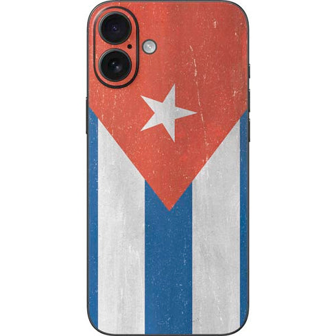 Cuban Flag Distressed iPhone 16 Plus Skin