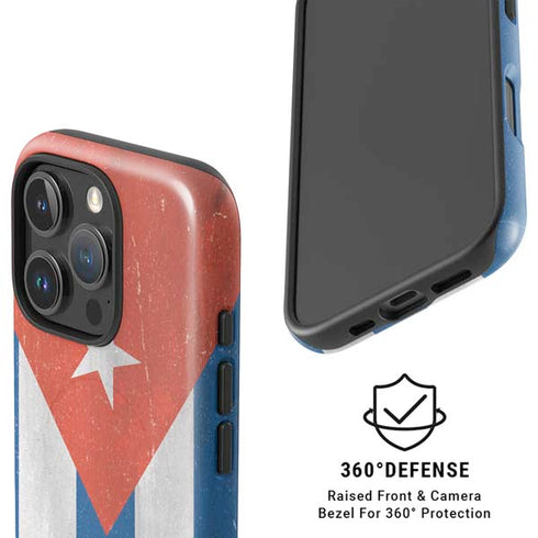 Cuban Flag Distressed iPhone 16 Pro Magsafe Impact Case