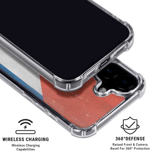 Cuban Flag Distressed iPhone 17 Clear Case