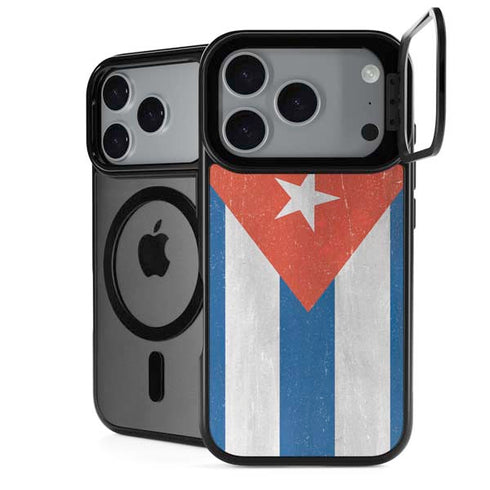 Cuban Flag Distressed iPhone 18 Pro Kickstand Case