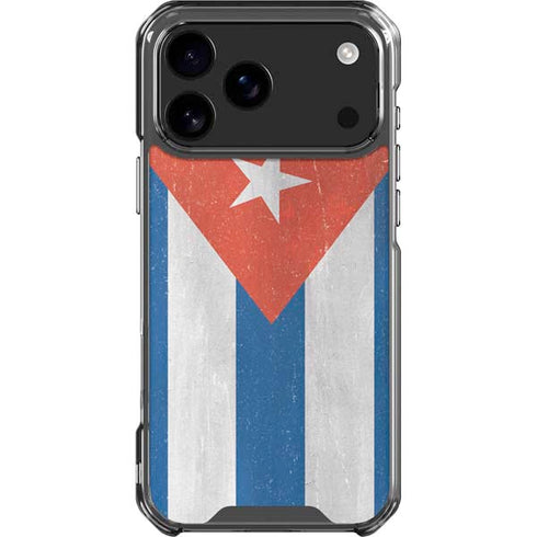 Cuban Flag Distressed iPhone 18 Pro Max Clear Case