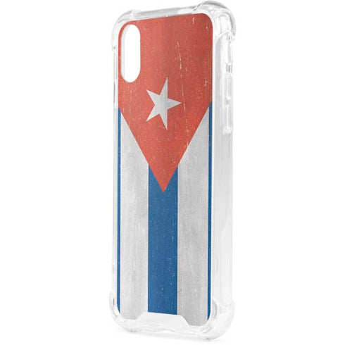 Cuban Flag Distressed iPhone XS Clear Case