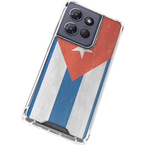 Cuban Flag Distressed Moto G Play 5G (2025) Clear Case