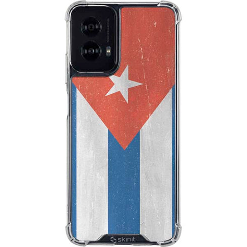 Cuban Flag Distressed Moto G Power 5G (2024) Clear Case