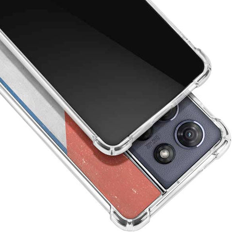 Cuban Flag Distressed Moto G Power 5G (2025) Clear Case