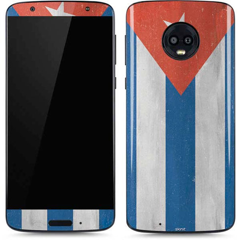 Cuban Flag Distressed Moto G6 Skin