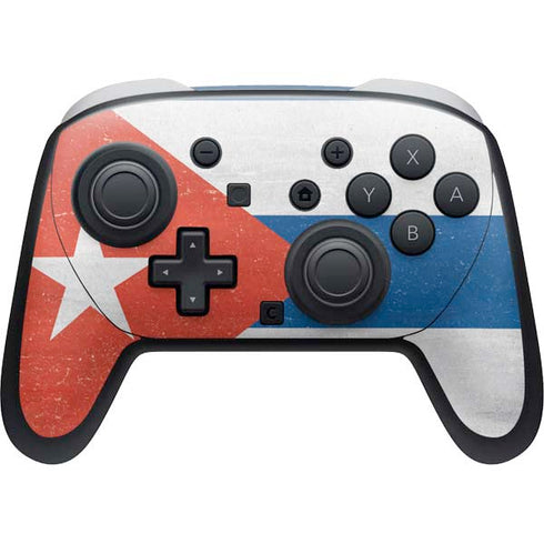 Cuban Flag Distressed Nintendo Skins