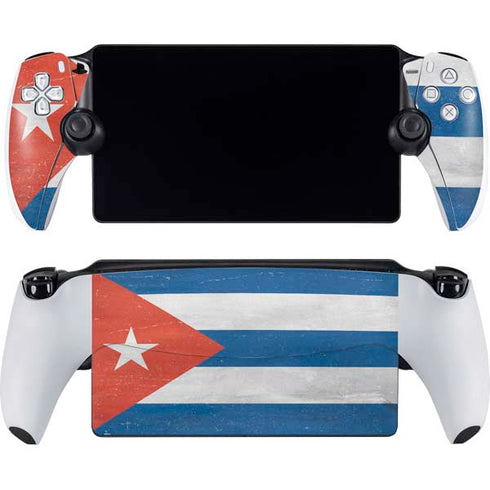 Cuban Flag Distressed PlayStation Portal Remote Player Skin