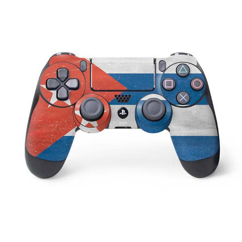 Cuban Flag Distressed PlayStation PS4 Skins
