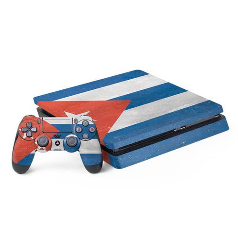 Cuban Flag Distressed PlayStation PS4 Skins