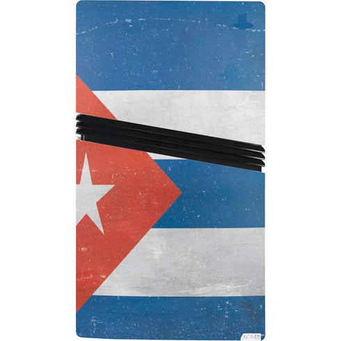 Cuban Flag Distressed PS5 Pro Bundle Skin