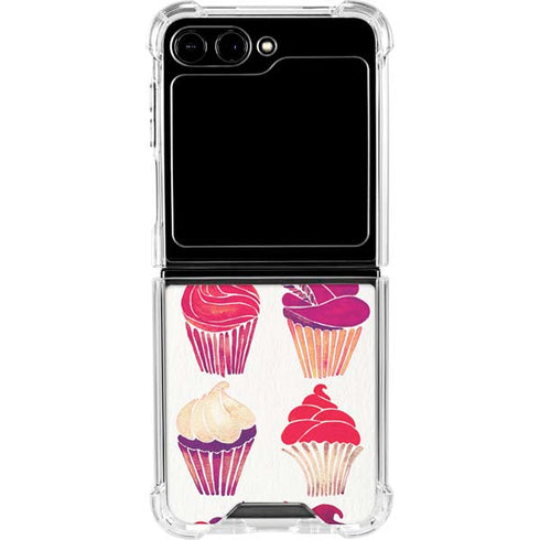 Cupcakes by Cat Coq Galaxy Z Flip6 Clear Case