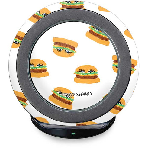 Bouffants and Broken Hearts Cute Burgers Fast Charge Wireless Charging Stand Skin