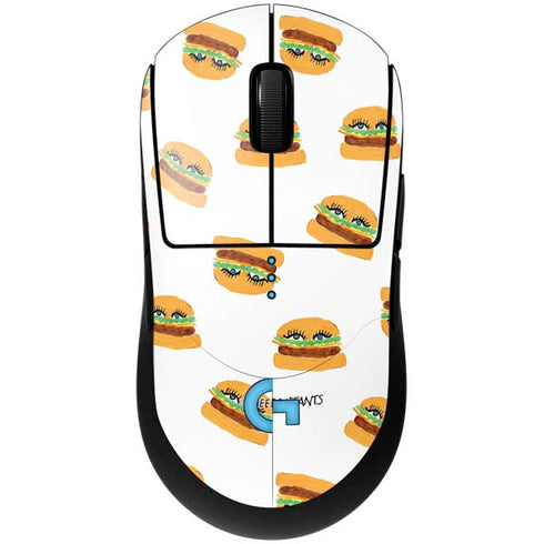 Bouffants and Broken Hearts Cute Burgers G Pro Wireless Gaming Mouse Skin