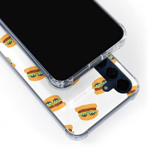 Bouffants and Broken Hearts Cute Burgers Galaxy A35 5G Clear Case