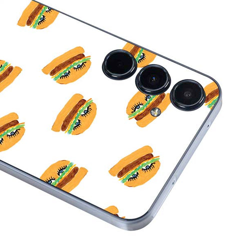 Bouffants and Broken Hearts Cute Burgers Galaxy A55 5G Skin