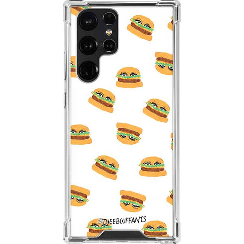 Bouffants and Broken Hearts Cute Burgers Galaxy S23 Ultra Clear Case