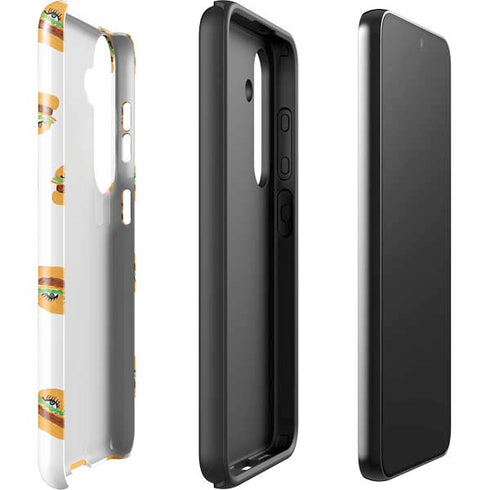 Bouffants and Broken Hearts Cute Burgers Galaxy S25 Plus Impact Case