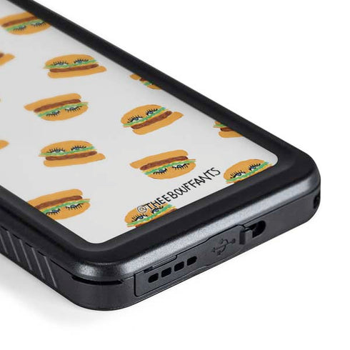 Bouffants and Broken Hearts Cute Burgers Galaxy S24 Plus Waterproof Case