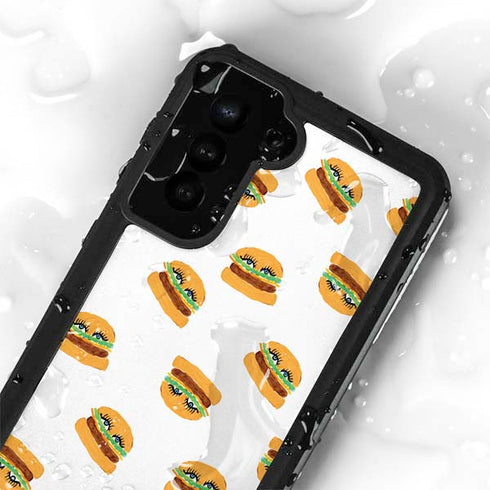 Bouffants and Broken Hearts Cute Burgers Galaxy S24 Plus Waterproof Case