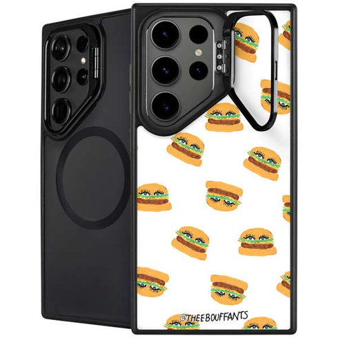 Bouffants and Broken Hearts Cute Burgers Galaxy S25 Ultra Kickstand Case