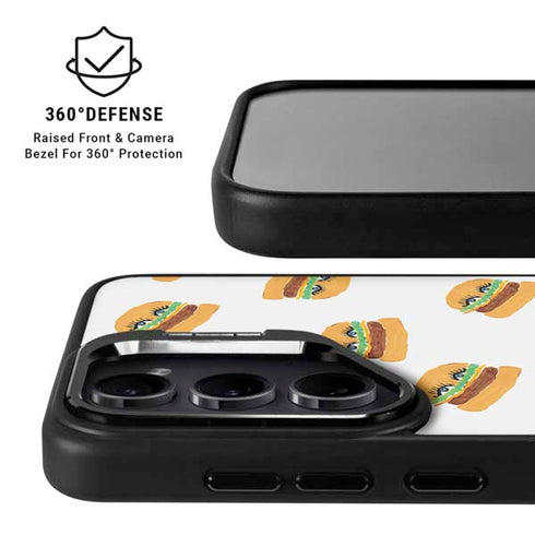 Bouffants and Broken Hearts Cute Burgers Galaxy S25 Ultra Kickstand Case