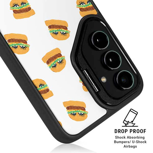 Bouffants and Broken Hearts Cute Burgers Galaxy S25 Ultra Kickstand Case