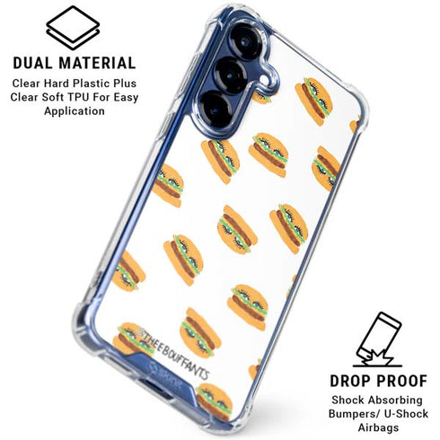 Bouffants and Broken Hearts Cute Burgers Galaxy S25 Clear Case