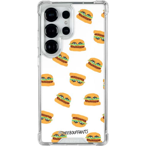 Bouffants and Broken Hearts Cute Burgers Galaxy S25 Ultra Clear Case