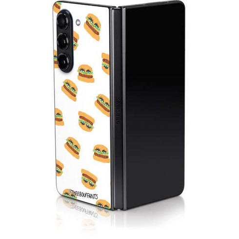 Bouffants and Broken Hearts Cute Burgers Galaxy Z Fold5 5G Skin