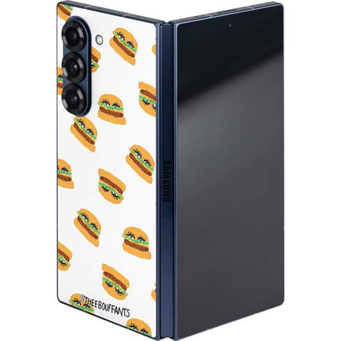 Bouffants and Broken Hearts Cute Burgers Galaxy Z Fold6 Skin