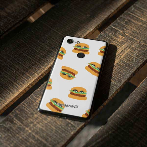 Bouffants and Broken Hearts Cute Burgers Google Pixel 3 Skin
