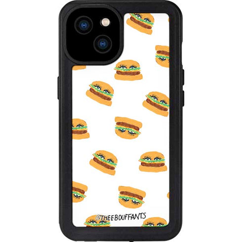 Bouffants and Broken Hearts Cute Burgers iPhone 15 Plus Waterproof Case