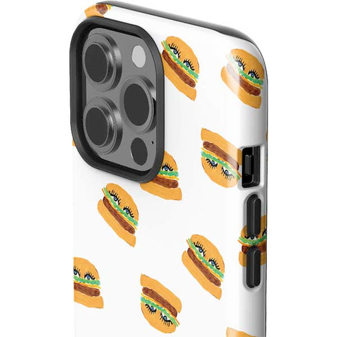 Bouffants and Broken Hearts Cute Burgers iPhone 15 Pro Impact Case