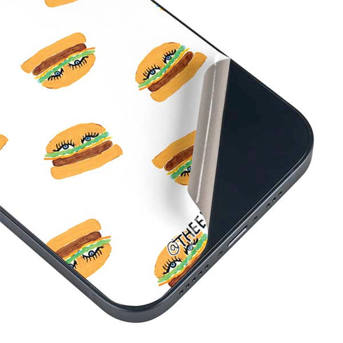 Bouffants and Broken Hearts Cute Burgers iPhone 15 Skin