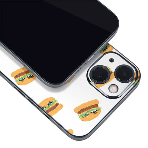 Bouffants and Broken Hearts Cute Burgers iPhone 15 Skin