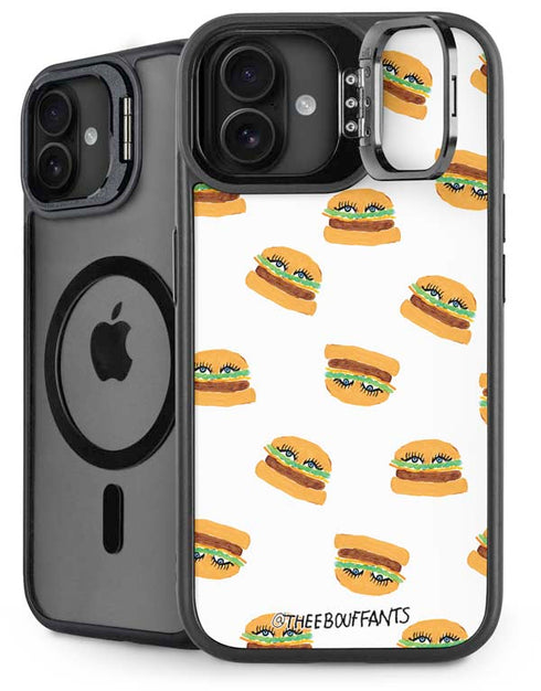 Bouffants and Broken Hearts Cute Burgers iPhone 16 Kickstand Case